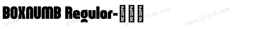BOXNUMB Regular字体转换